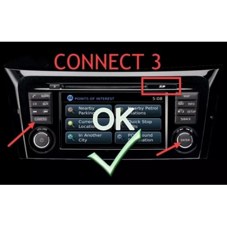 Carte SD de navigation Nissan Connect 3