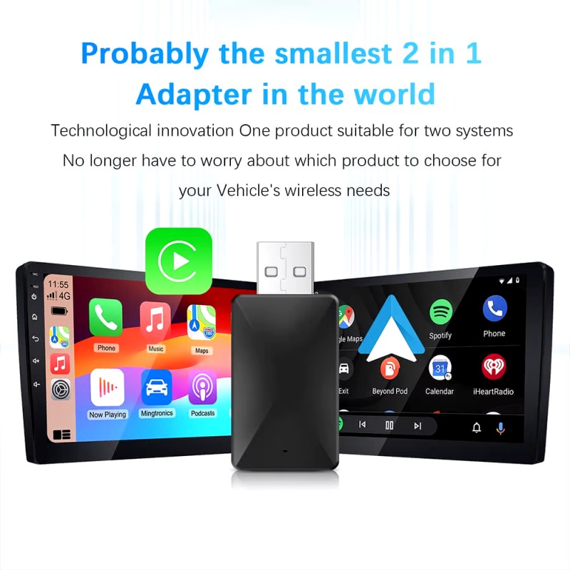 Draadloze Android Auto & Carplay draadloze adapter, draadloze CarPlay